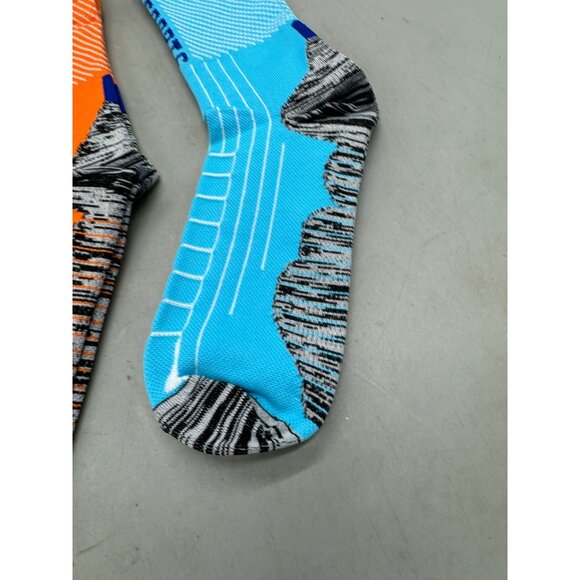 Set of 2 pairs Colorful Athletic Crew Socks Design Unisex Fit XL Sports READ NEW - Picture 3 of 5